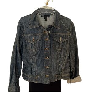 INC International Concepts size XL Blue denim jacket with front pockets